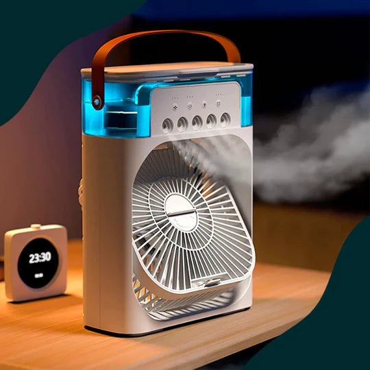 Ventilador portátil con humidificador