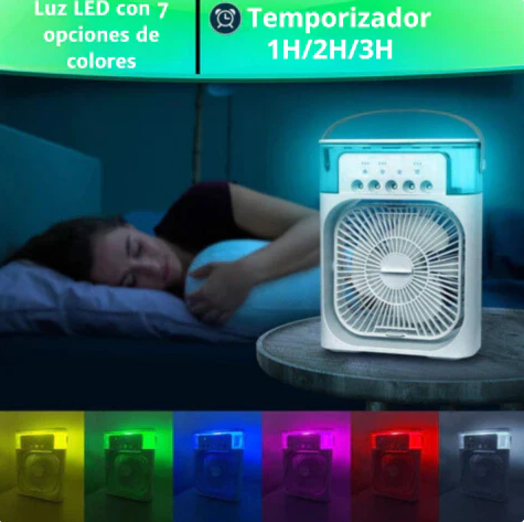 Ventilador portátil con humidificador